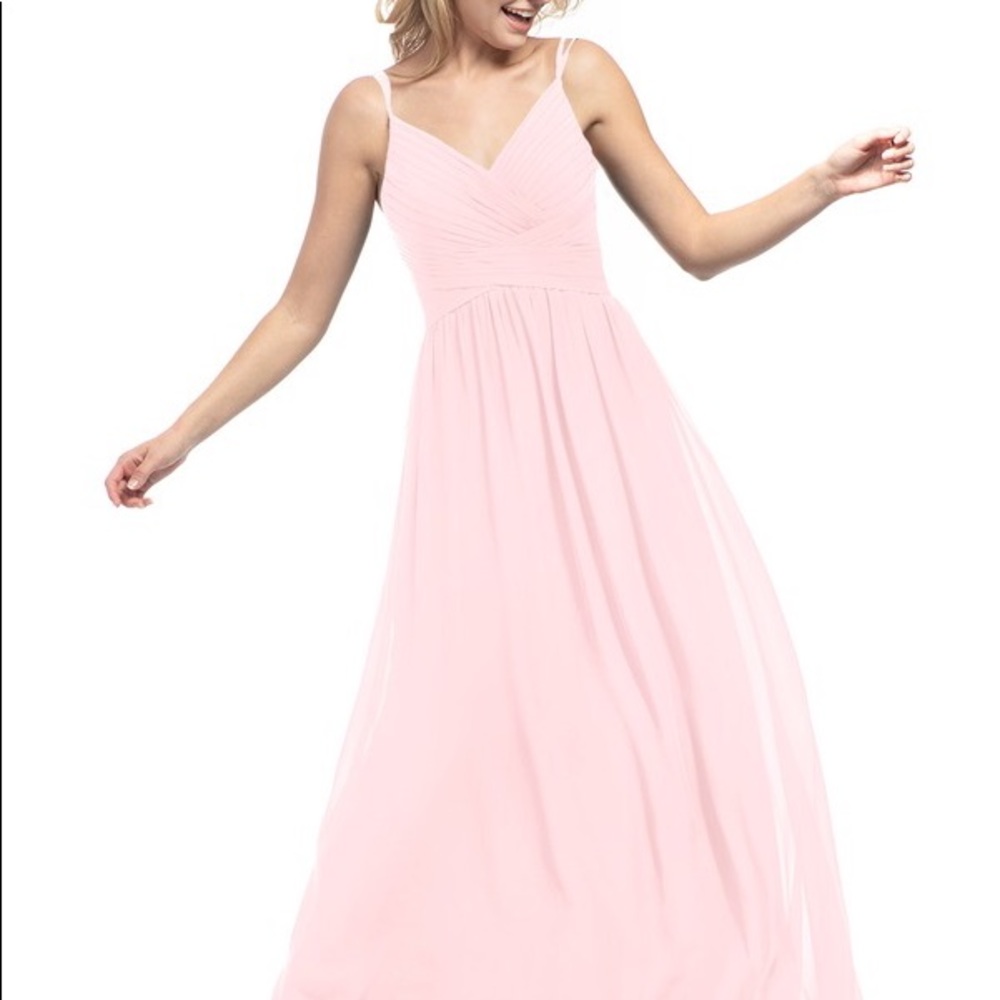 Azazie Blake Pink Bridesmaid Floor Length Dress